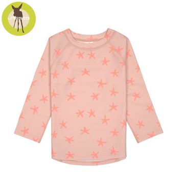 德國LASSIG-嬰幼兒抗UV長袖泳裝上衣-海星粉