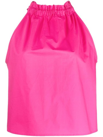 PINKO - halterneck cotton top - women - Cotton - 46