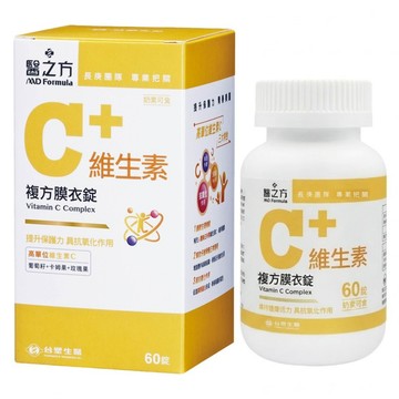 台塑生醫 MD Formula 醫之方 維生素C複方膜衣錠 814mg  60顆  1罐