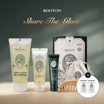 快速出貨【ROOTON】天秤座專屬養護！甦活植萃洗髮精200ml+喚活海藻洗髮精70ml+甦活植萃護髮素30ml+喚活海藻洗髮精5mlx2 +甦活養髮梳+植萃手提禮盒