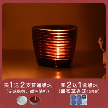 表白浪漫香薰七夕節燭光晚餐桌蠟燭杯餐廳裝飾品創意復古小蠟燭臺