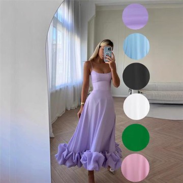 2023亞馬遜跨境女裝吊帶A字花朵大裙擺晚禮服女裝連衣裙歐美爆006