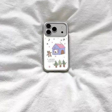 小熊雪地適用蘋果17手機殼iPhone16promax膚感15水凝殼14/13/12女