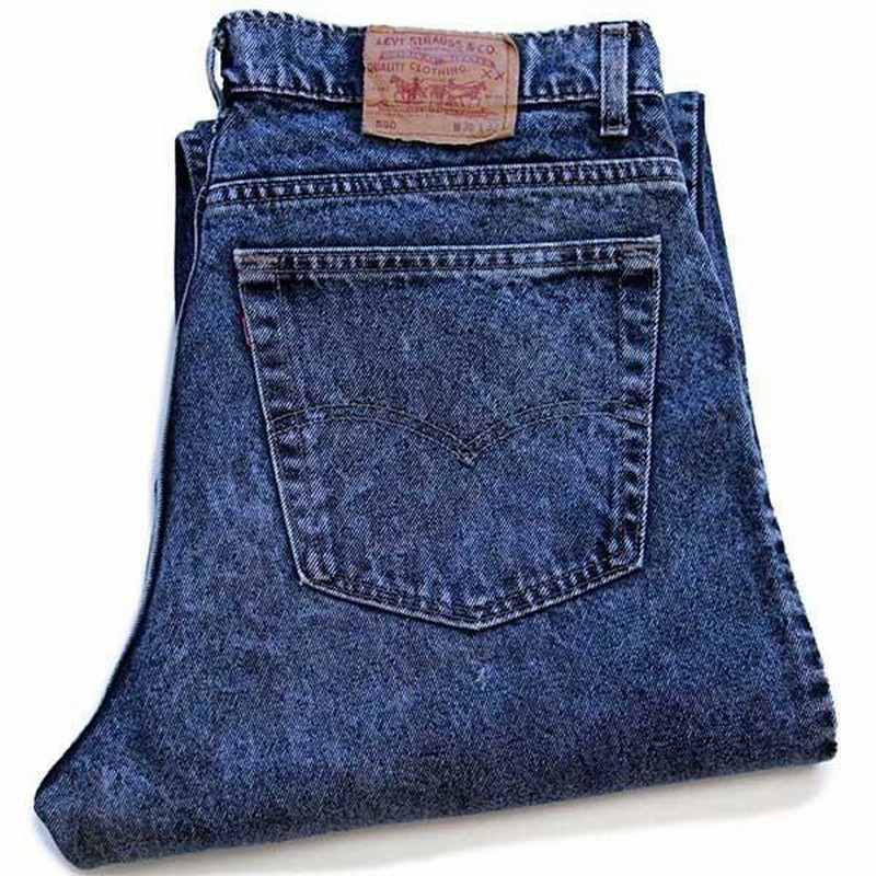 ☆90s USA製 Levi'sリーバイス 550 ケミカルウォッシュ カラーデニム