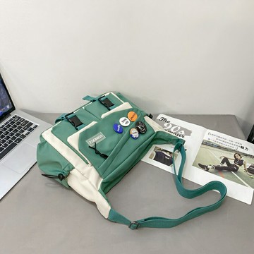 斜肩包 男士斜跨單肩包 休閑潮流背差帆布包 男生斜挎包【不二雜貨】