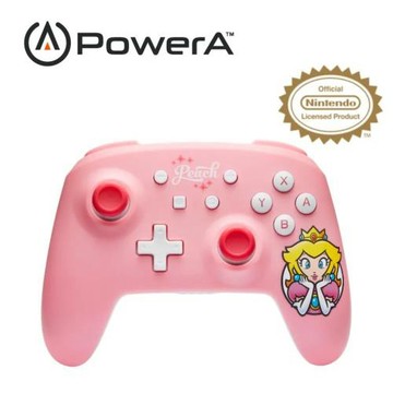 【PowerA】*任天堂官方授權*無線遊戲手把限量款(NSGP0289-01)-碧姬公主夢幻公主粉