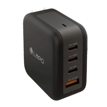 LaPO 100W 氮化鎵4口極速充電器 原廠保固  黑色  1個