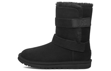WMNS UGG BAILEY GRAPHIC LOGO STRAP BOOT BLACK