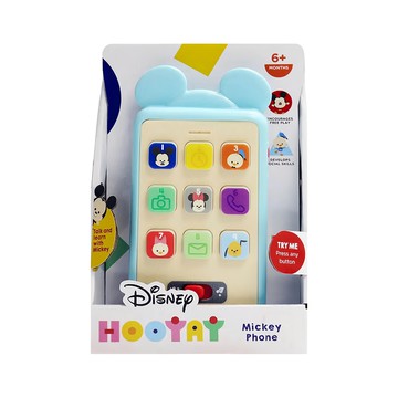 Disney 迪士尼 HOOYAY系列 觸控兒童玩具手機 聲光效果 兩種語音模式 適合6個月以上  米奇  1個