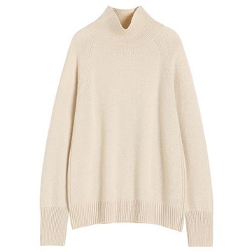 高領休閑純色長袖保暖打底羊絨衫