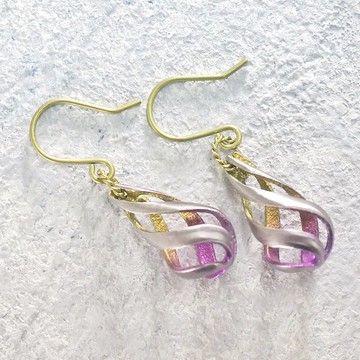 純鈦製耳環 巡る 秋色