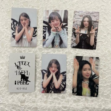 ⭐韓國代購正版⭐gidle迷你6i feel電子專小卡昆卡蝴蝶版刷女王版面貓版正版全套珍藏首發