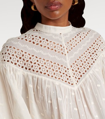 Nili Lotan Mikki embroidered cotton voile top