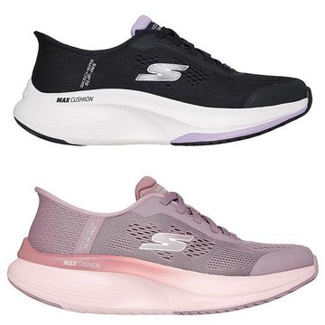 Skechers 健走鞋 女鞋 緩衝 Go Walk Max 黑/粉紫【運動世界】125067BKLV/125067MVE