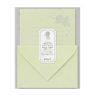 日本 MIDORI 花色和紙信紙組  綠色  1包