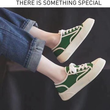 春秋季新款厚底帆布鞋百搭餅干鞋休閑運動板鞋時尚舒適學生跑步鞋