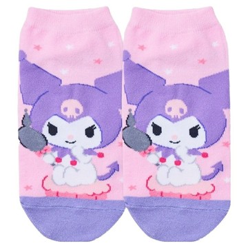 ONEDER 旺達 酷洛米直版襪-粉 22-26 1入 舒適透氣材質 寶貝穿搭必備  22-26cm