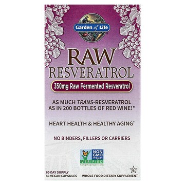 Garden of Life, RAW 白藜蘆醇，60 粒全素膠囊