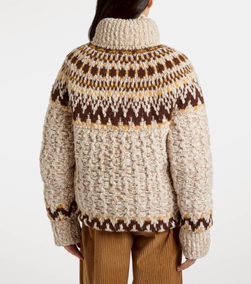 Moncler Grenoble Girose jacquard wool-blend down cardigan