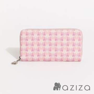 aziza DOPAMINE拉鍊12卡長夾 粉