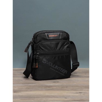 華朗迪爾斜挎包新款輕便單肩包休閑男包通勤小包包豎款帆布包男