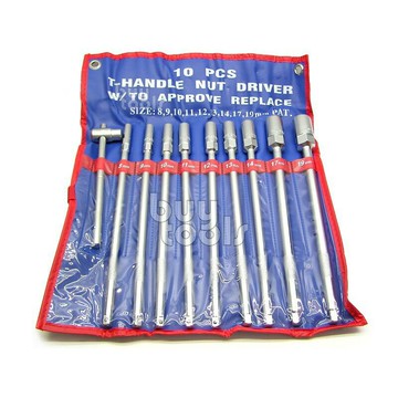 BuyTools-《工業級》替換式T型套筒板手,多功能三分T桿,活動T型板手8~19mm,滑桿可當T型或L型扳手「含稅」