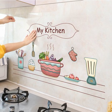 防油紙 灶台廚房防油貼紙油煙壁瓷磚牆壁透明牆貼裝飾耐高溫櫥櫃自黏牆畫『XY21705』