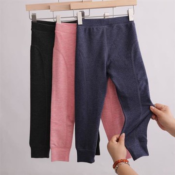 海藻纖維雙層加厚兒童保暖褲男童女童發熱秋褲中大童秋冬內穿棉褲