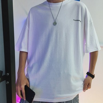 FINDSENSE H1 2018 夏季 新款  人物印花 寬鬆 純棉 男女 情侶T恤 短袖 潮流 男上衣