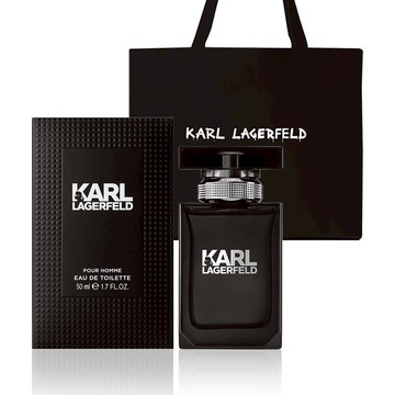 【KARL LAGERFELD】卡爾同名時尚男性淡香水50ml(贈卡爾品牌袋.附紙袋)
