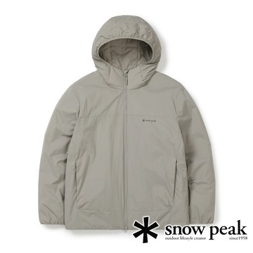 【日本 snow peak】男 Primaloft連帽保暖外套『霧灰』WMT-PJ02 戶外 露營 登山 健行 休閒 時尚 保暖 外套