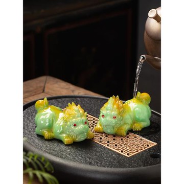 變色茶寵聚財貔貅擺件精品可養招財鎮宅茶盤茶玩茶桌茶臺茶具配件