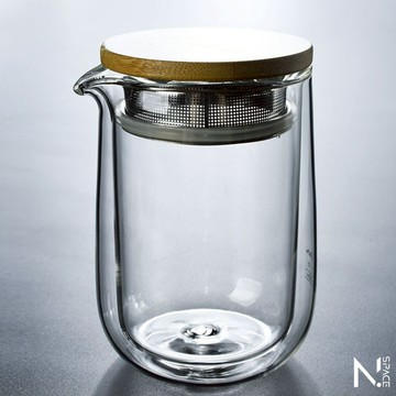 【N.SPACE】浮光雙層杯壺 泡茶雙層玻璃杯 泡茶 雙層玻璃杯 隔熱防燙  咖啡專用玻璃杯 雙層杯 防燙玻璃杯 咖啡