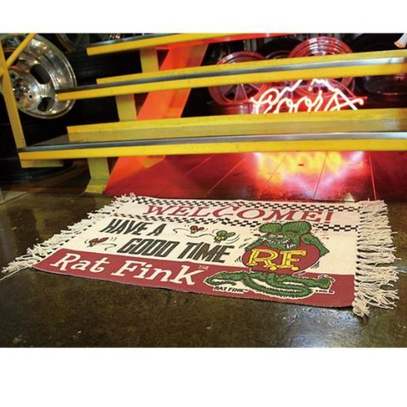 ラットフィンク ラグ マット 玄関マット フロアマット コットン おしゃれ 室内 屋内 キャラクター 洗える ムーンアイズ RAT FINK 車  アメリカン雑貨 | LINEブランドカタログ