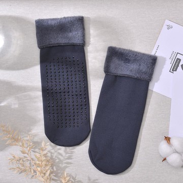 YABY兩穿止滑保暖襪-灰
