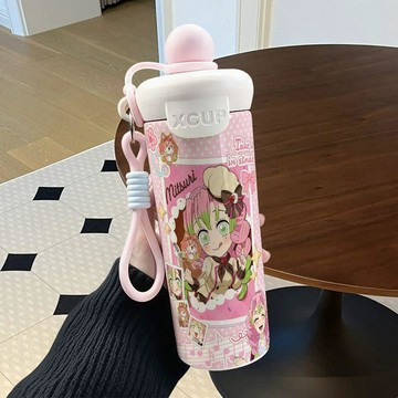 【熱銷推薦🏆】甘露寺蜜璃保溫杯咖啡杯 甘露寺蜜璃伊之助大容量保溫水杯 學生水杯辦公杯 316內膽便捷學生外出喝水杯
