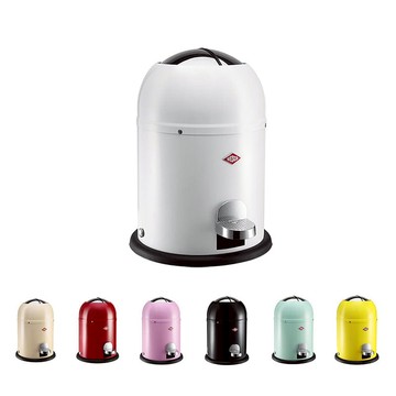 【WESCO】騎士桶/腳踏式垃圾桶6L 白色