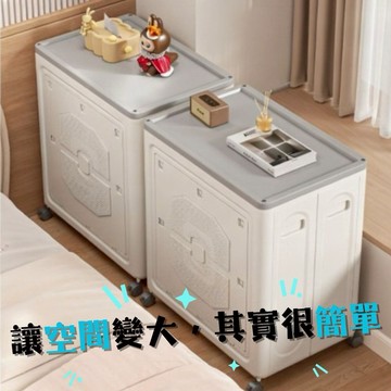【Life+】日式簡約超大容量雙開門可折疊翻蓋防塵收納櫃/收納推車/玩具置物箱_2款任選