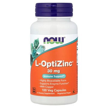 NOW Foods, L-OptiZinc®，100 粒素食膠囊