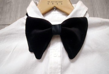 黑棉絨 垂墜式大領結 Bow Ties