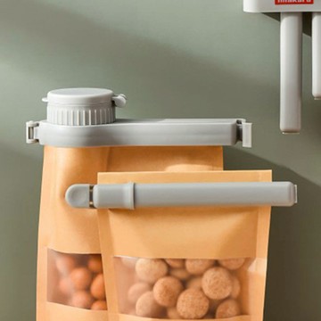 食物零食保鮮封口夾/密封夾套組-多色可選 灰