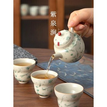 JOJO'S L. PD.紫泉澗.純手繪陶瓷茶壺單壺功夫茶具泡茶壺 | 審察