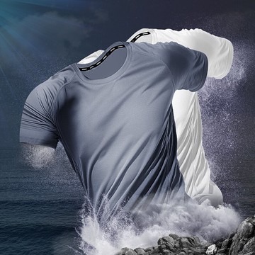 健身服短袖男背心速干衣運動跑步t恤緊身籃球訓練長袖冰絲上衣服