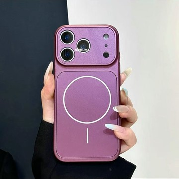 【秒變iPhone18同色系】電鍍磨砂 細圈磁吸 防摔殼 用於iPhone17 16 手機殼 15 14 13 12