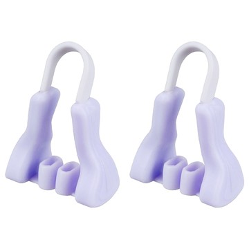 矽膠U型美鼻夾 可輕鬆調整鼻夾緊度 不傷鼻  紫色  2個