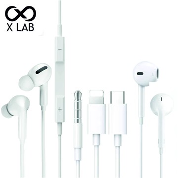 【蝦皮直營】X.LAB 線控有線耳機麥克風 立體聲/重低音 適用 iPhone/蘋果/安卓 Type C 耳機 通話