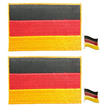 A-ONE 匯旺 德國國旗刺繡 + 國旗別針 Set 2組  德國