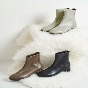 ORiental TRaffic中車線方頭低跟短靴(42403)