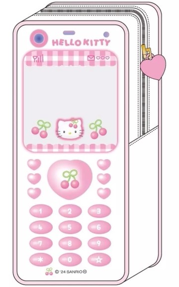 【震撼精品百貨】凱蒂貓_Hello Kitty~日本SANRIO三麗鷗 KITTY手機造型PVC窗口收納包-櫻桃*97899