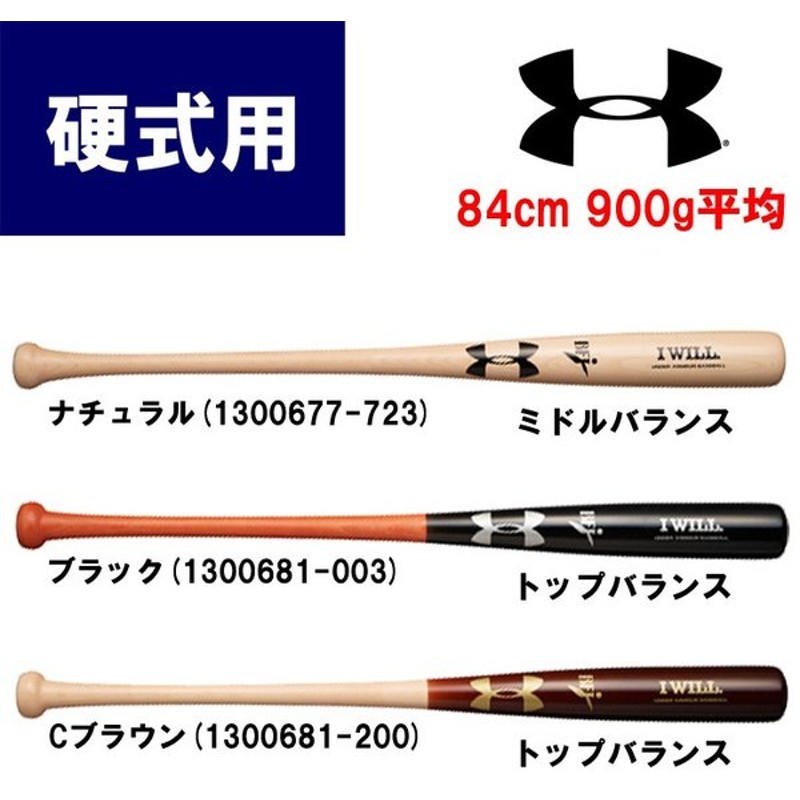 希少】アンダーアーマープロ野球選手支給品一般硬式用木製バット 新品